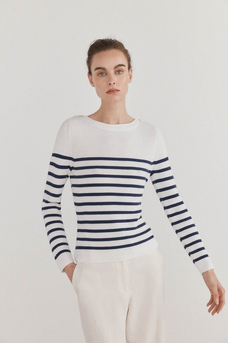 pedro del hierro Jersey de rayas bicolor Superdescuento