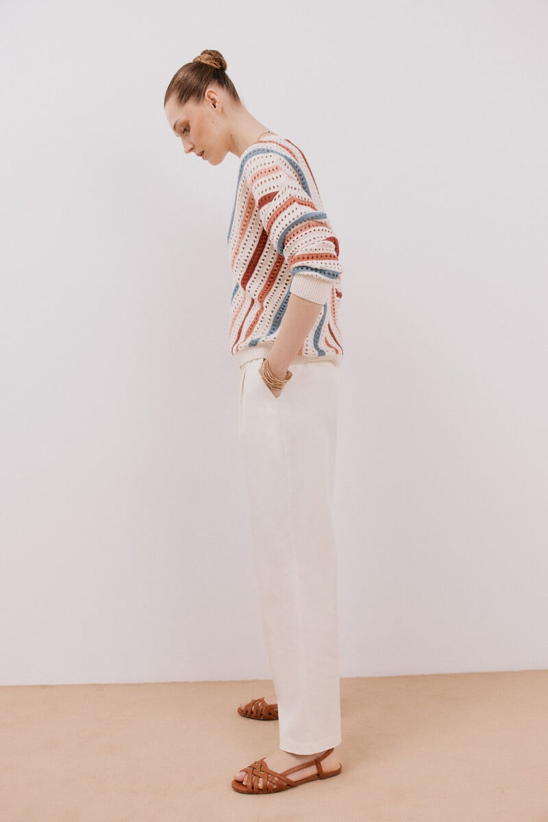 pedro del hierro Jersey rayas calados Limitado a 3 días