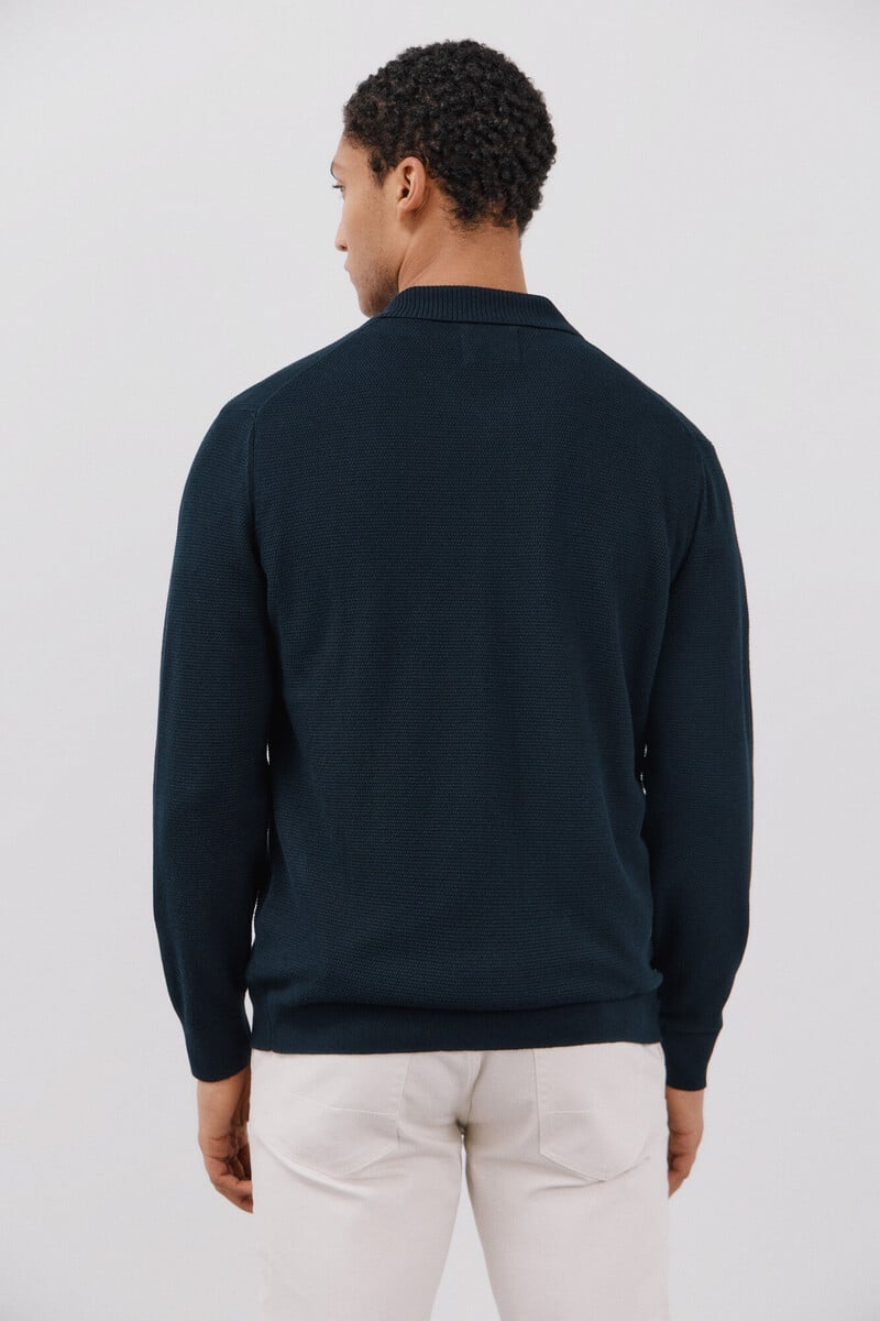 pedro del hierro Cárdigan ligero cuello polo y botones Descuento por venta flash