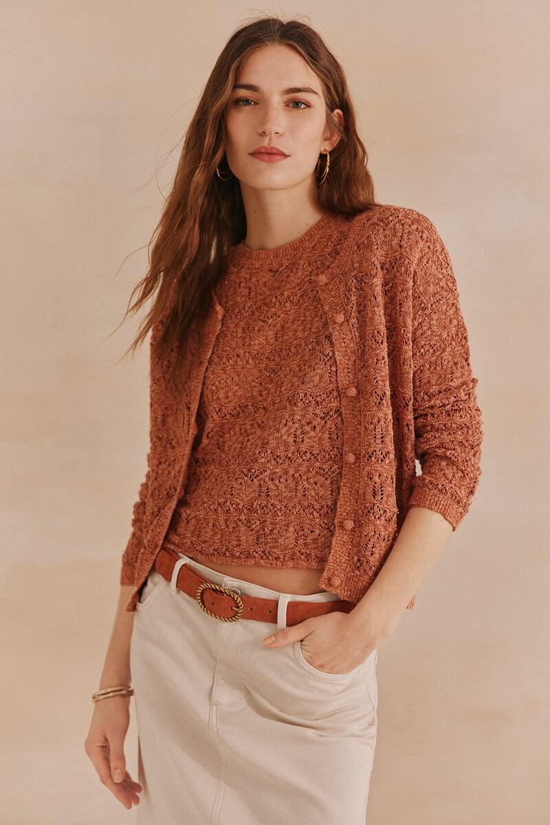 pedro del hierro Soledad. Chaqueta pointelle En oferta