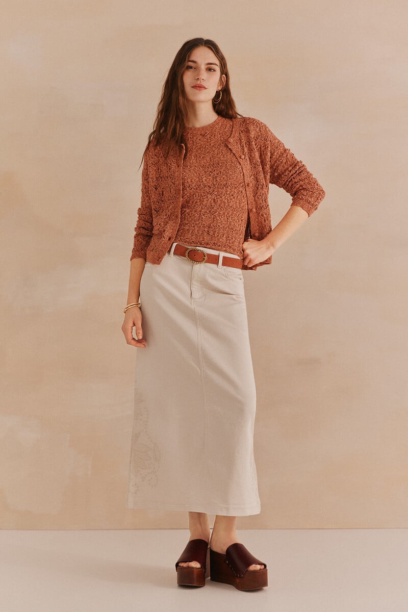 pedro del hierro Soledad. Chaqueta pointelle En oferta
