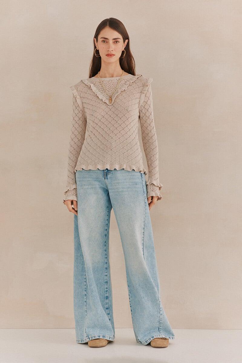 pedro del hierro Nuria. Jersey manga larga Gran oferta