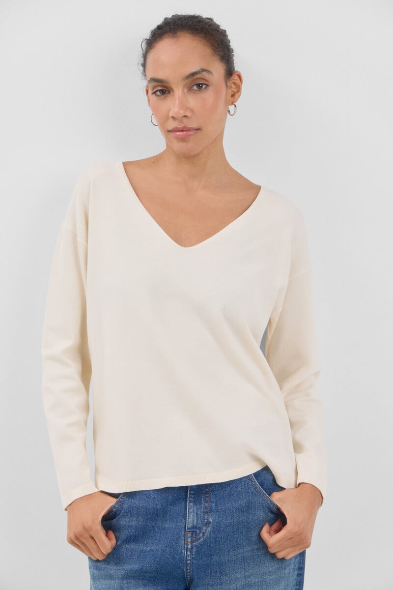 pedro del hierro Jersey escote pico Rebajas de fábrica