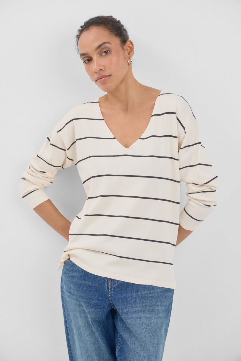 pedro del hierro Jersey pico rayas Rebajas online