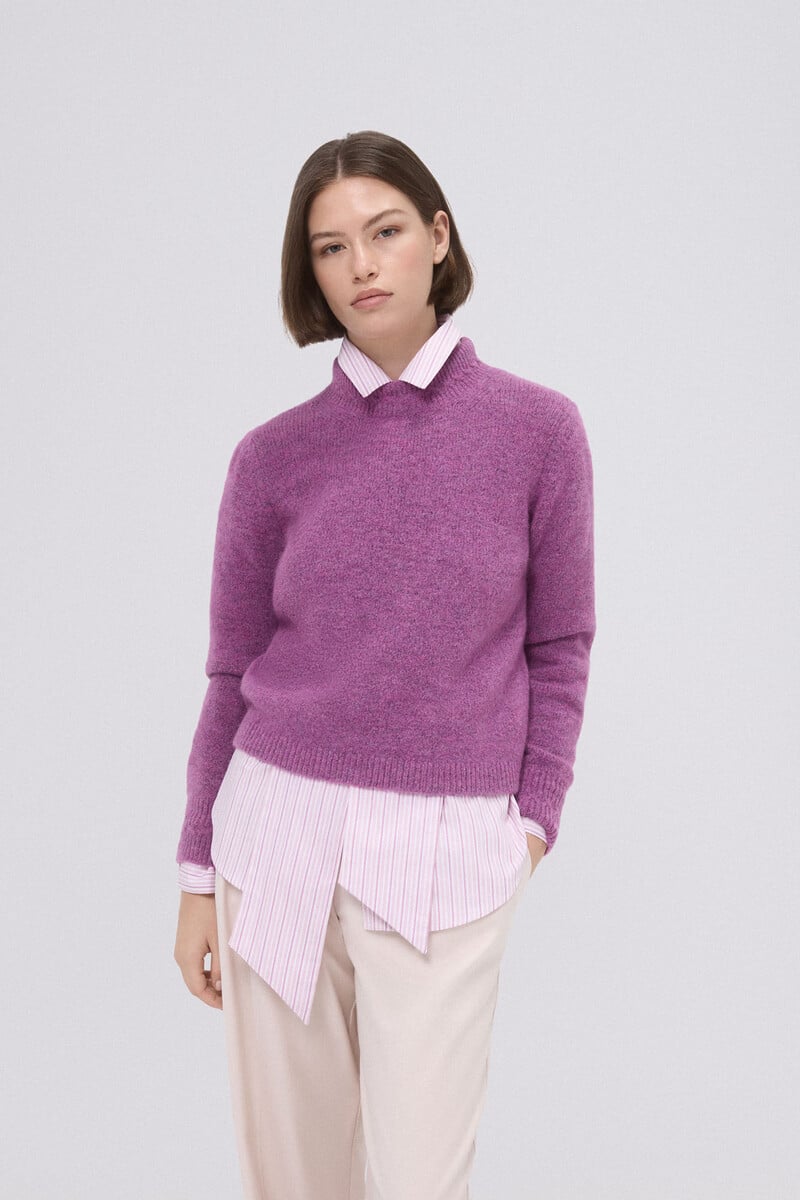 pedro del hierro Jersey cropped detalle ochos Descuentos del mes