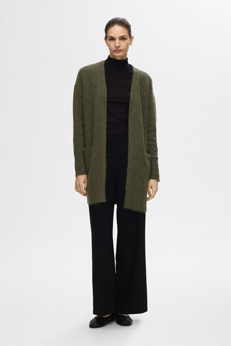 pedro del hierro Cárdigan largo confeccionado con lana y alpaca Outlet online