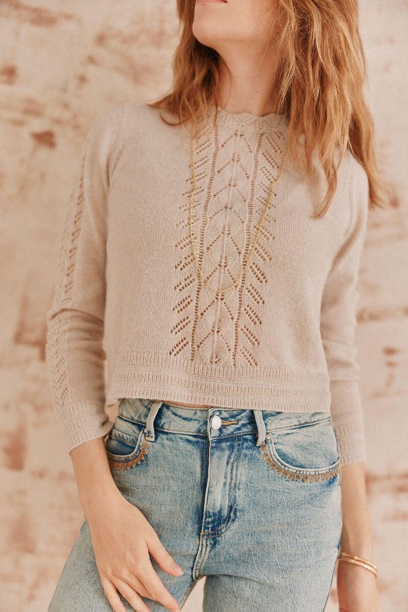 pedro del hierro Susana. Jersey desagujado frontal Rebajas