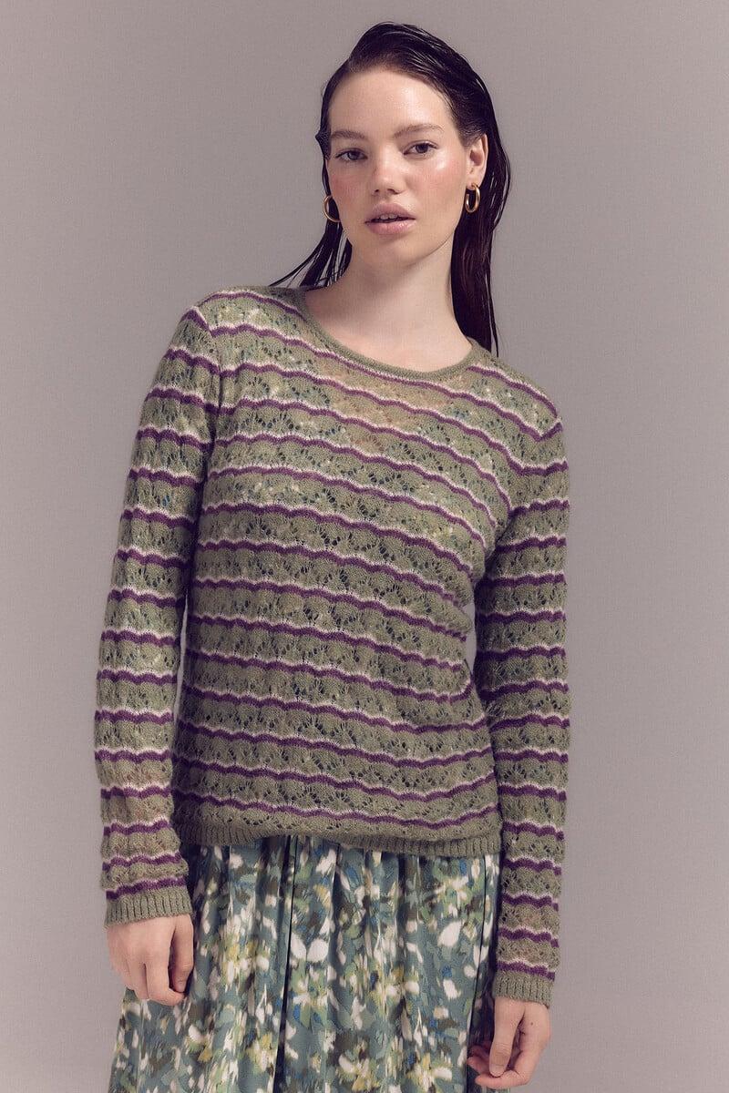 pedro del hierro Jersey calado rayas En oferta