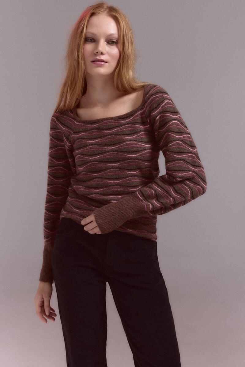 pedro del hierro Jersey estructura ondas Rebajas top