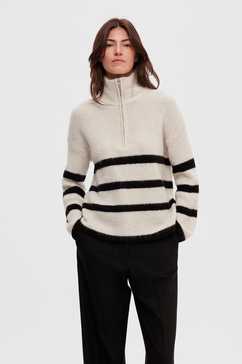 pedro del hierro Jersey de cuello alto y media cremallera confeccionado con lana Merino. Regular Fit Envío internacional gratuito