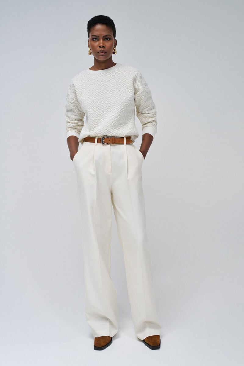 pedro del hierro Jersey de punto texturizado con brillo Última moda
