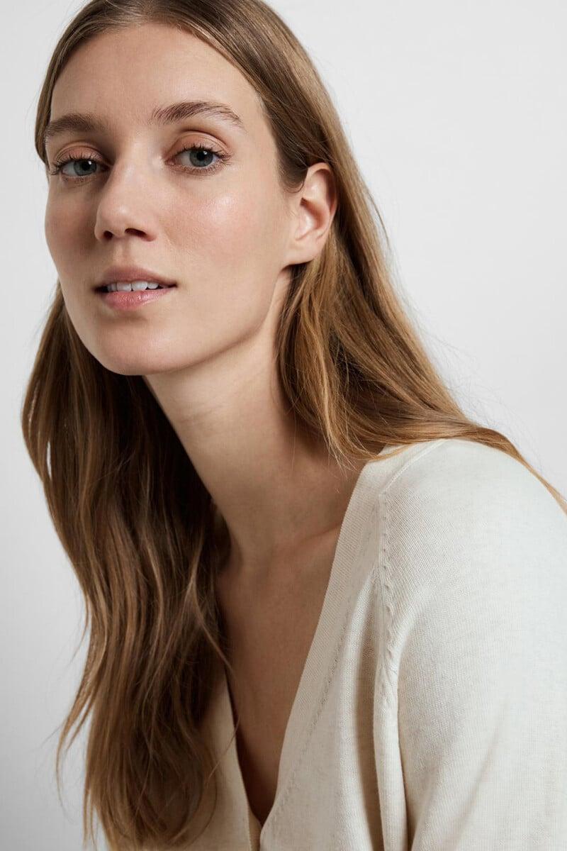 pedro del hierro Cardigan con cuello de pico 100% algodón En línea