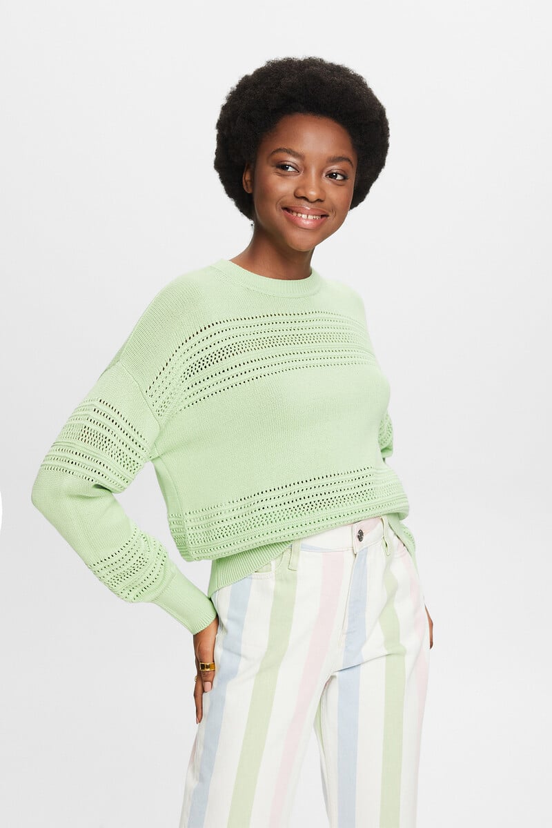 pedro del hierro Jersey relaxed fit calados algodón Venta caliente