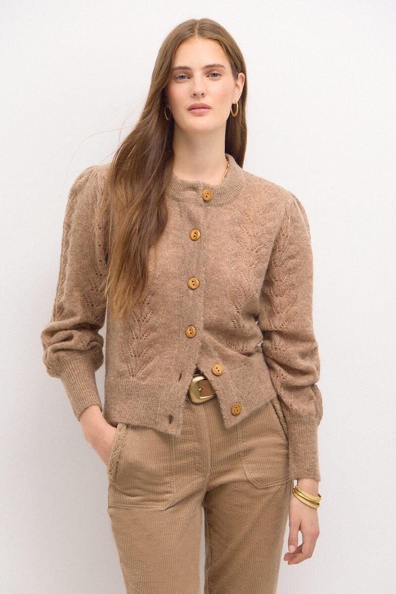 pedro del hierro Tiziana. Chaqueta de punto calados Gran oferta