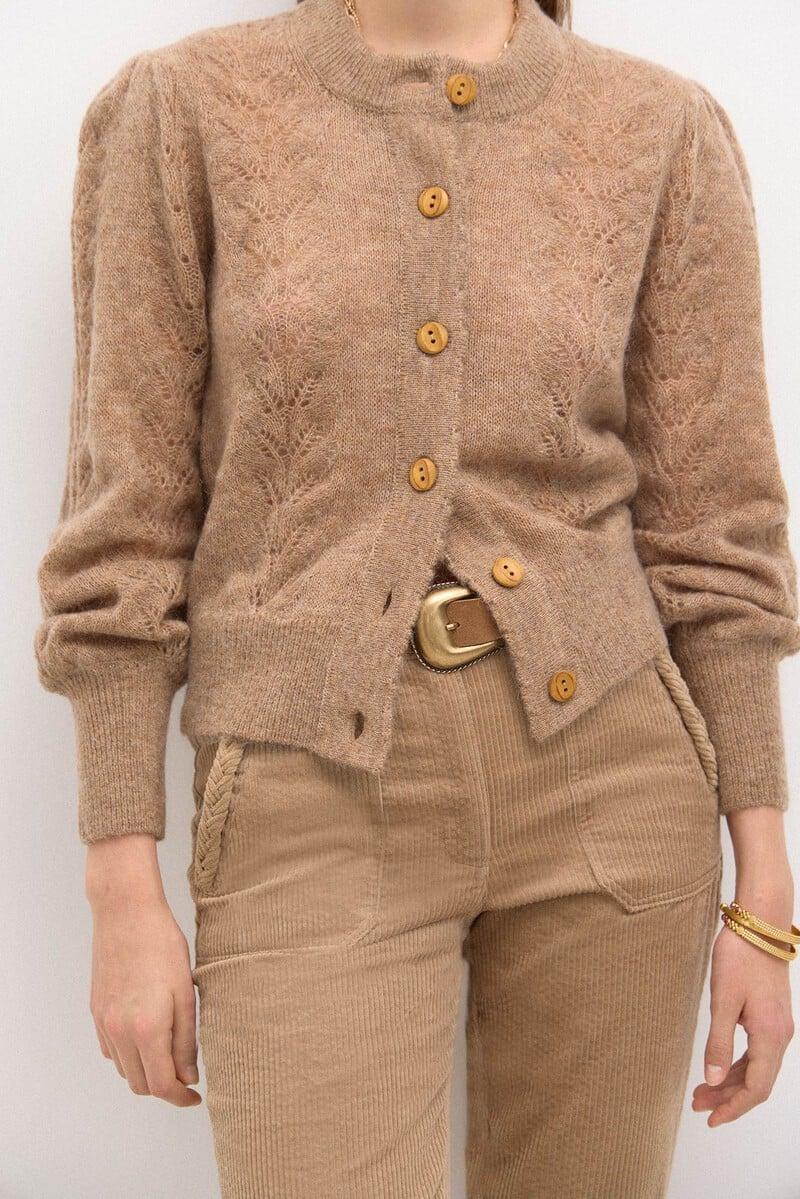 pedro del hierro Tiziana. Chaqueta de punto calados Gran oferta
