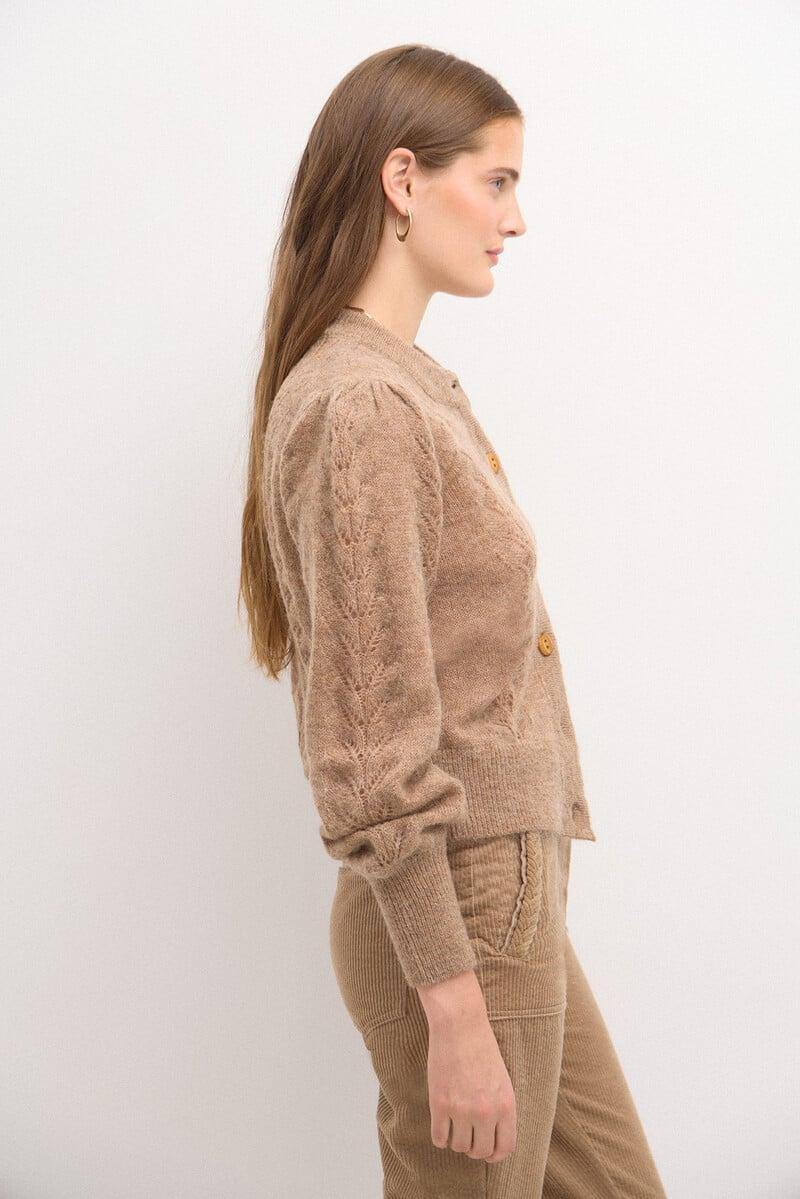 pedro del hierro Tiziana. Chaqueta de punto calados Gran oferta