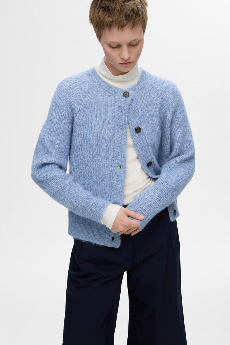 pedro del hierro Cárdigan corto confeccionado con lana y alpaca Mejor oferta