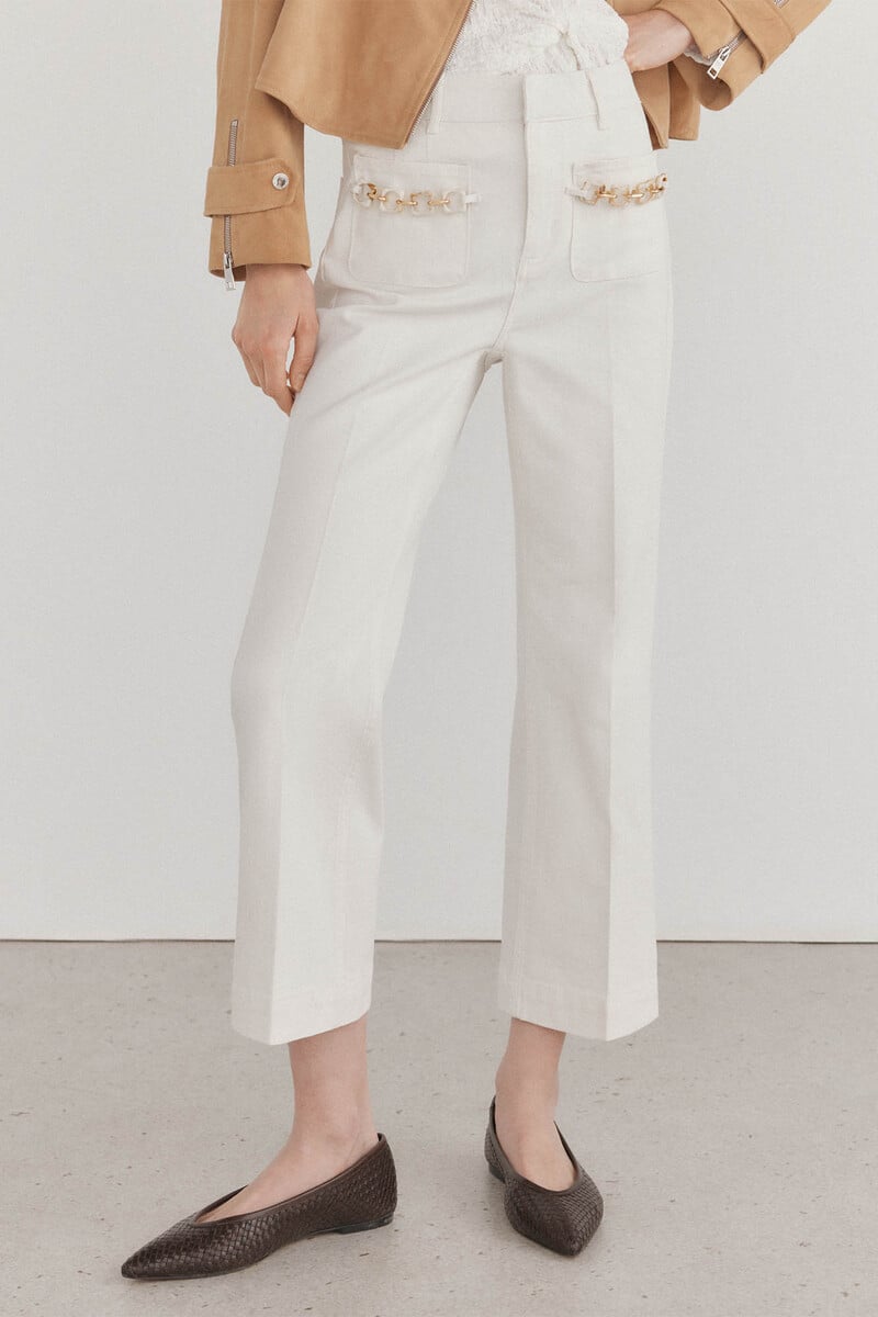 pedro del hierro Jeans flare cropped ÚLTIMAS EDICIONES
