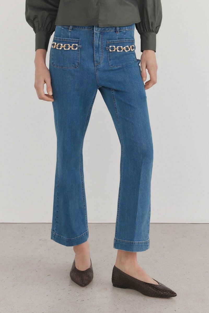 pedro del hierro Jeans flare cropped Últimos 2 días