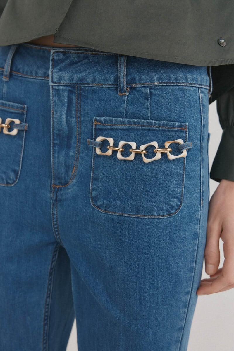 pedro del hierro Jeans flare cropped Últimos 2 días