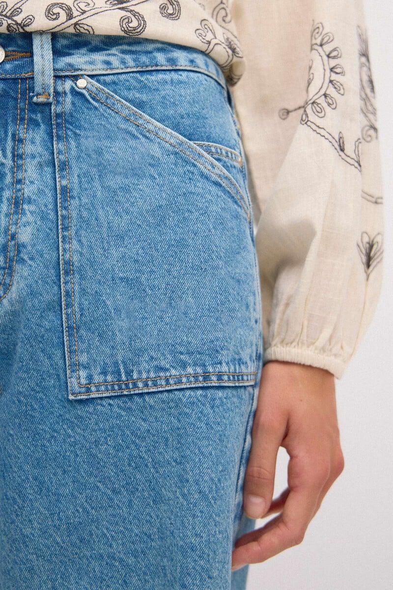 pedro del hierro Olimpia. Jeans rectos con bolsillos Promoción por tiempo limitado