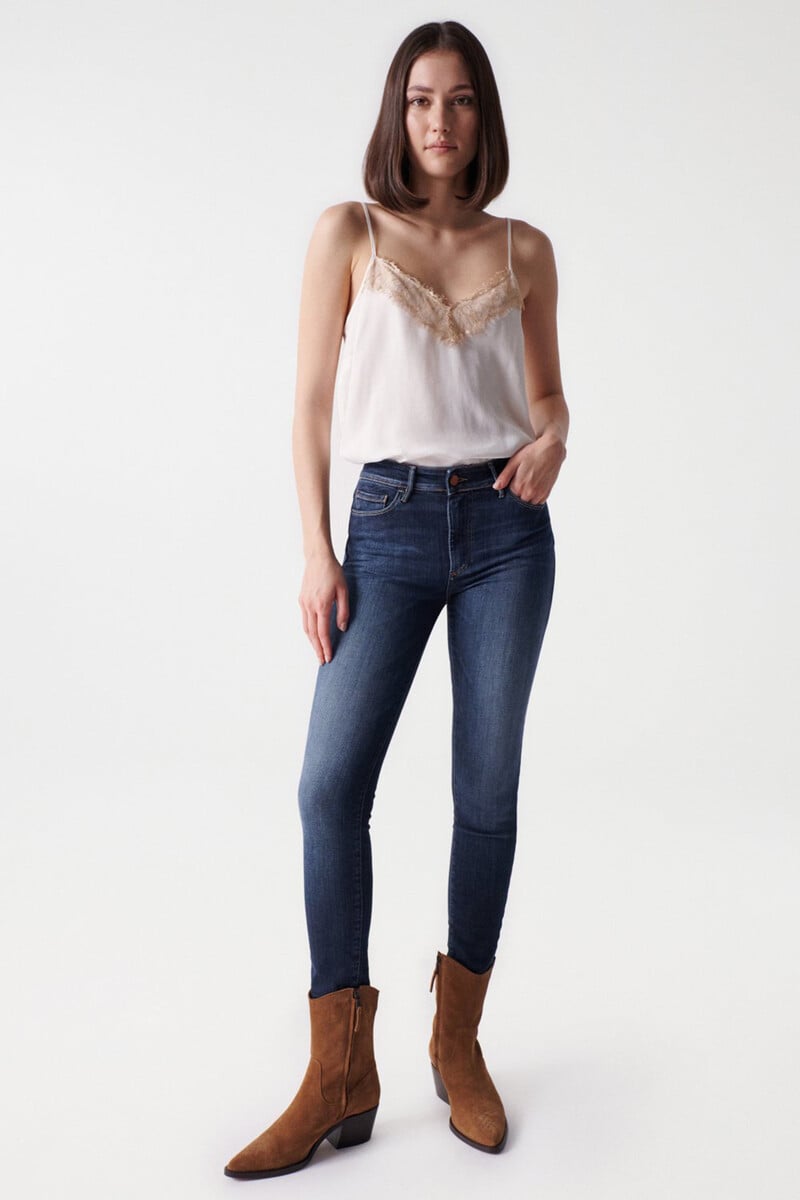 pedro del hierro Vaqueros destiny push up skinny con lavado oscuro Promoción por tiempo limitado
