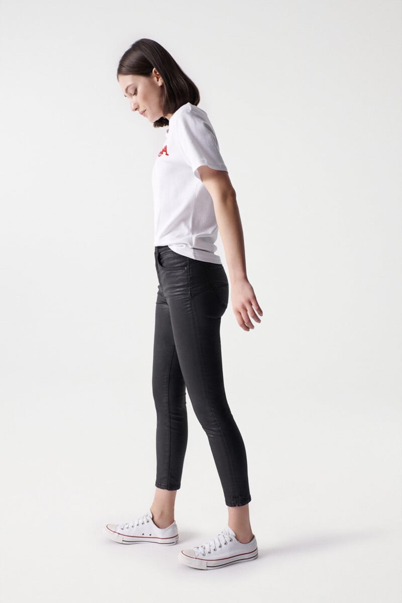 pedro del hierro Vaqueros faith push in cropped con efecto coating Tienda de fábrica