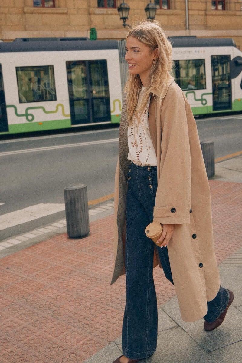 pedro del hierro Oriana. Jeans amplios con botones En oferta