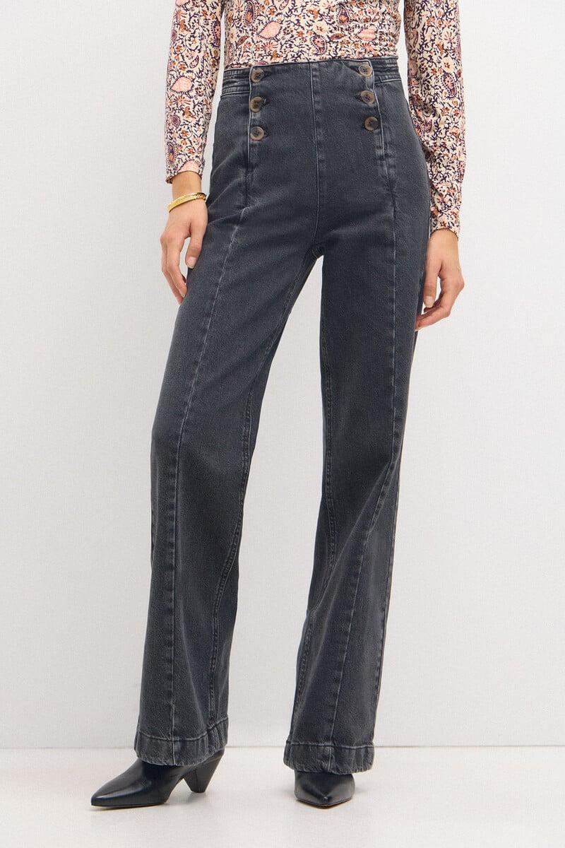 pedro del hierro Oriana. Jeans amplios con botones En oferta