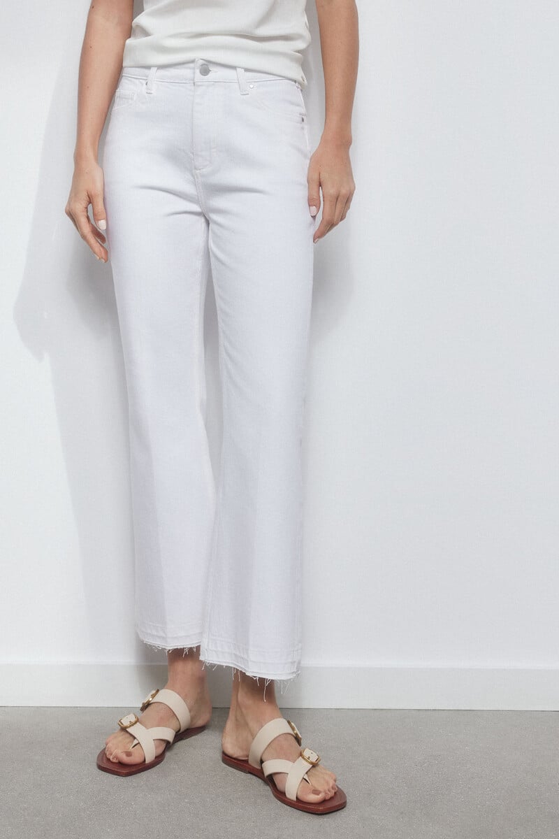 pedro del hierro Pantalón vaquero skinny flare cropped Los más vendidos