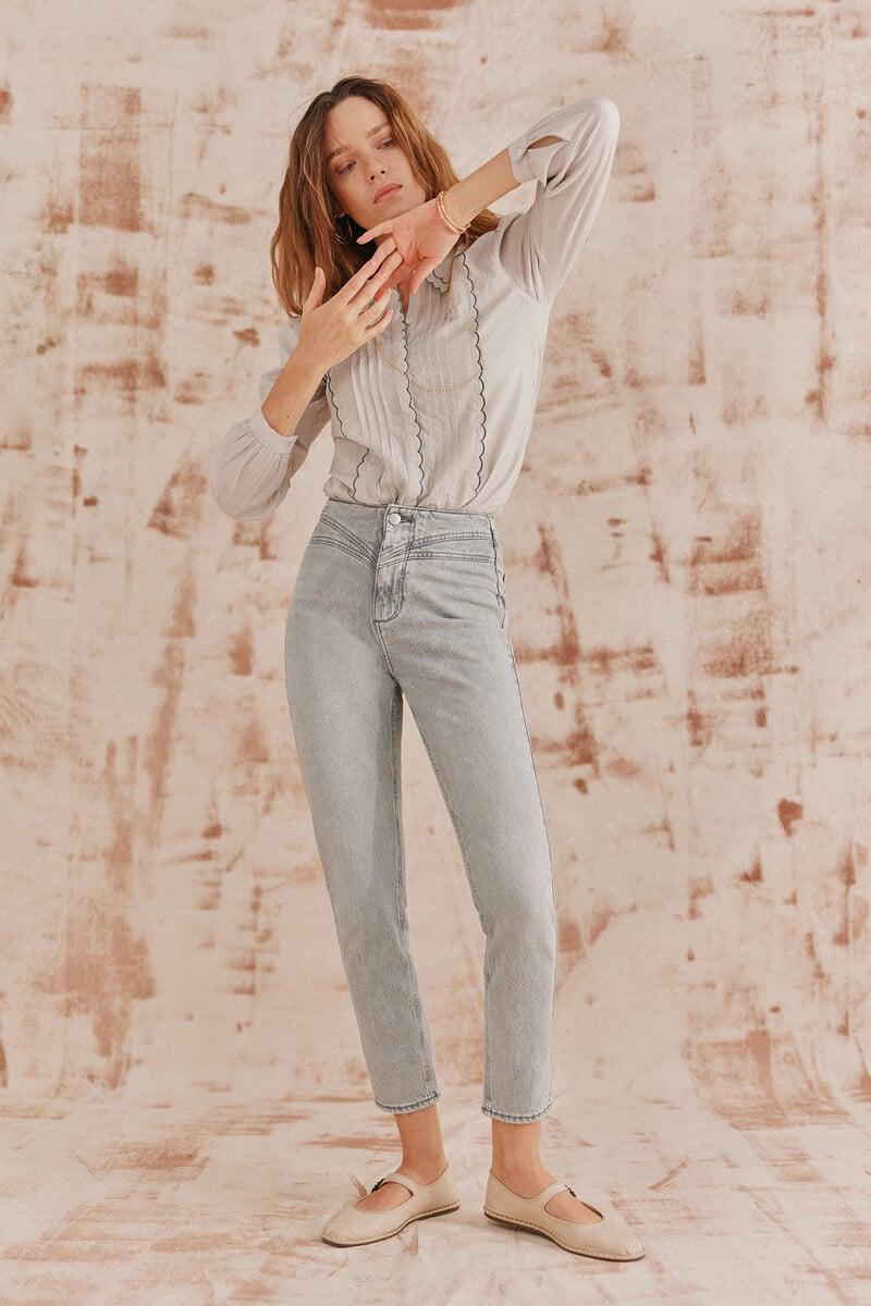 pedro del hierro Beatriz. Jeans con canesu Mejor oferta