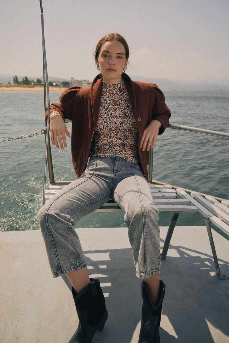 pedro del hierro Olinda. Jeans rectos con cortes Rebajas online