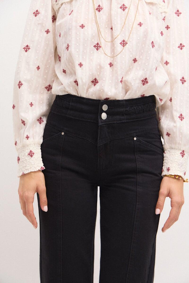 pedro del hierro Omega. Jeans rectos con cortes Último día