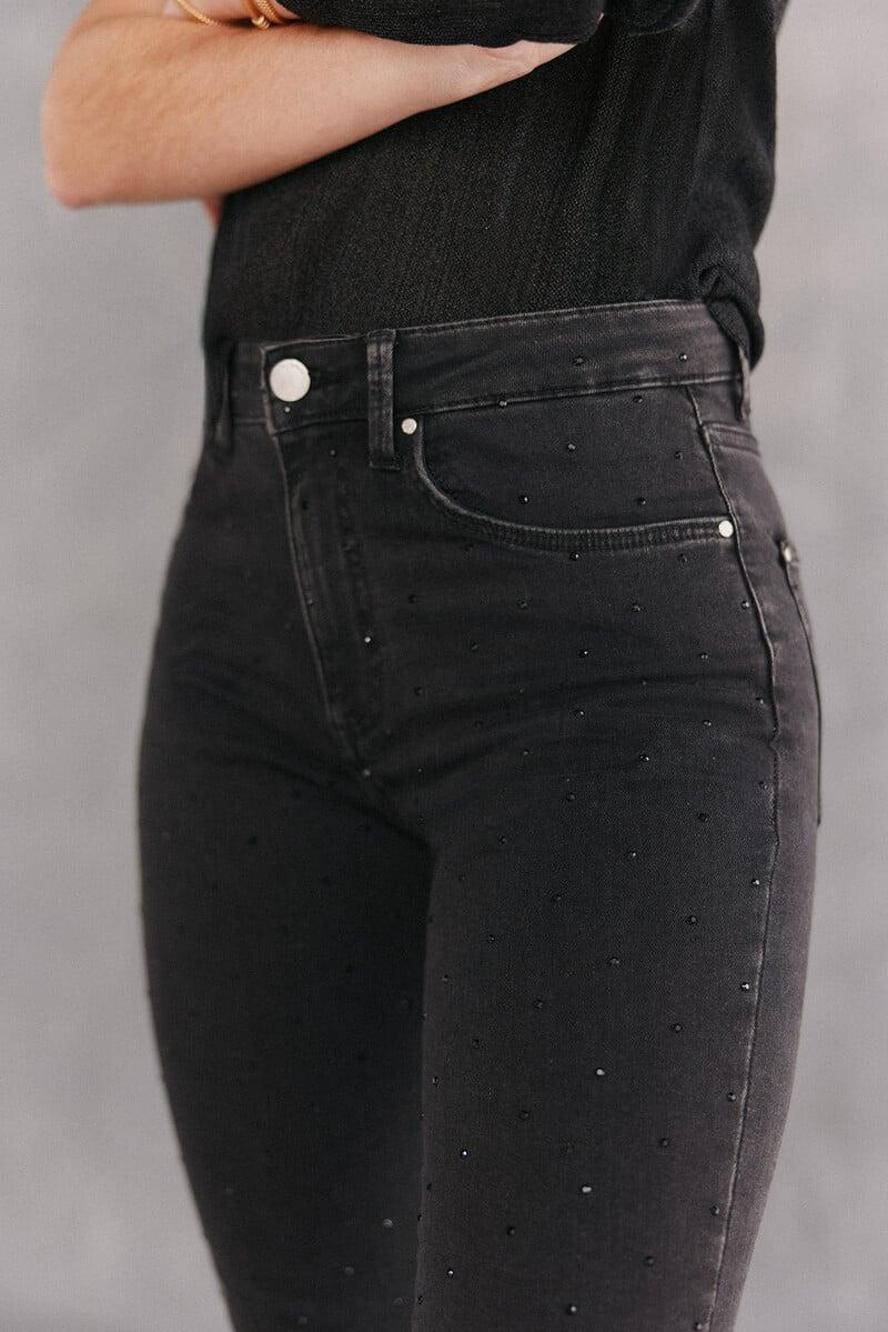 pedro del hierro Odila. Jeans skinny con brillos Promoción por tiempo limitado