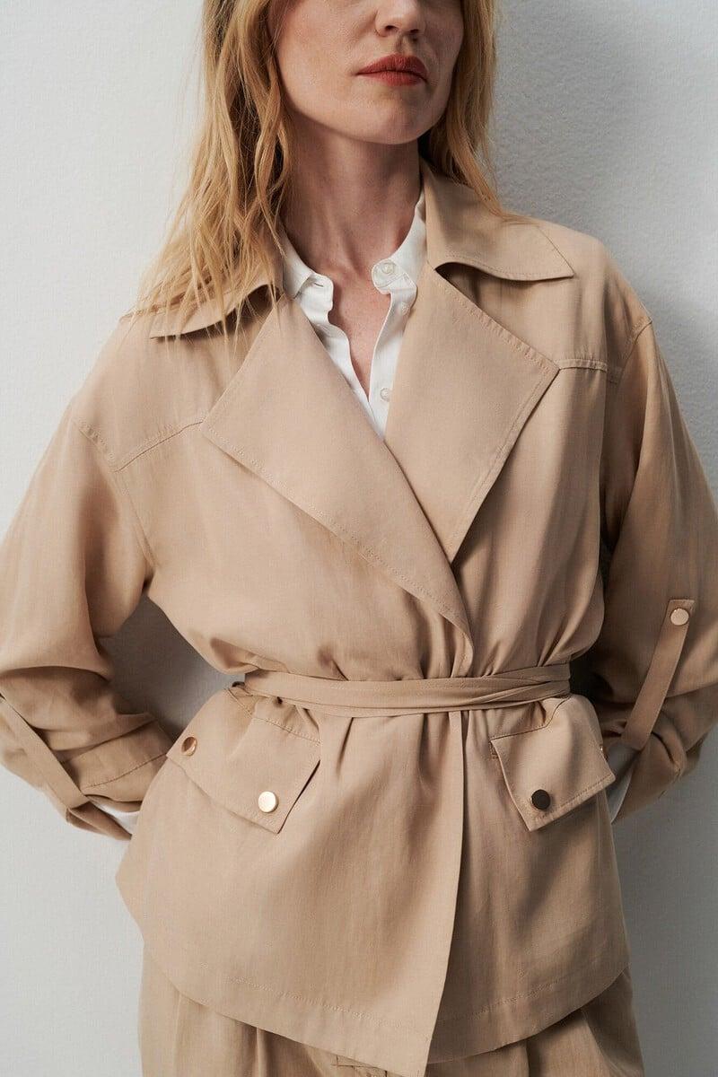 pedro del hierro Chaqueta con lino Última moda