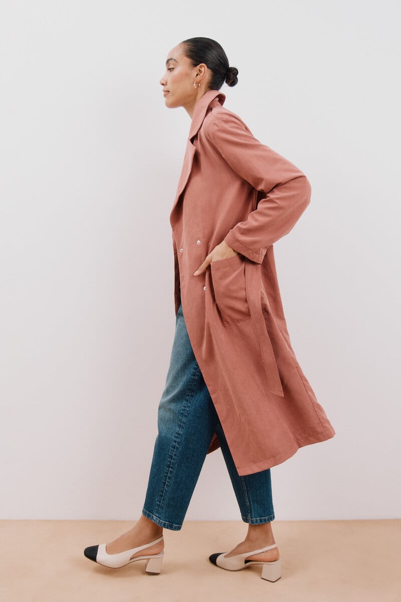 pedro del hierro Gabardina fluida waterrepelent Rebajas de fin de temporada