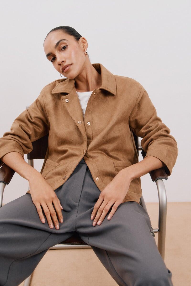 pedro del hierro Chaqueta efecto piel Precio ultrabajo