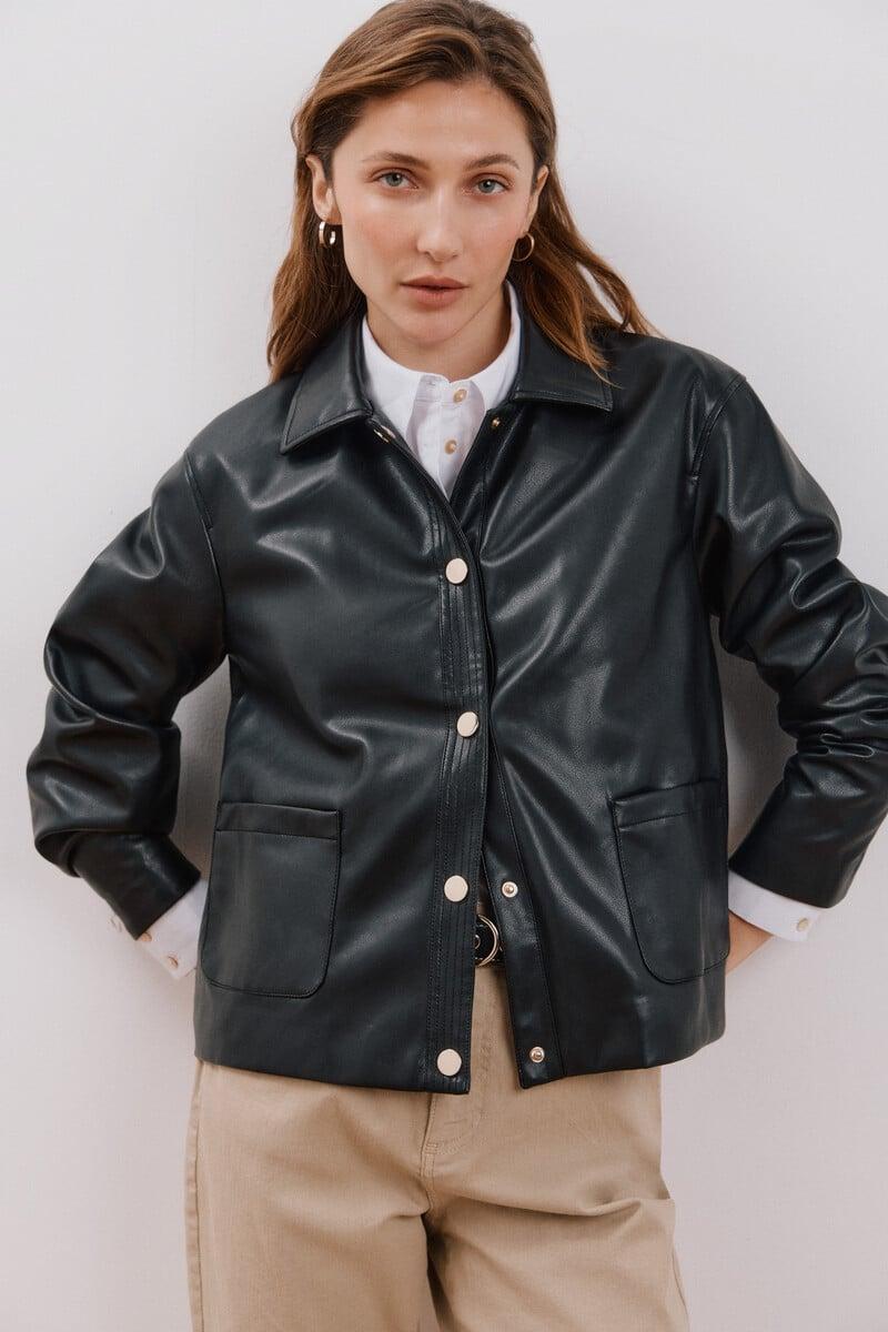 pedro del hierro Chaqueta efecto piel Devoluciones gratuitas