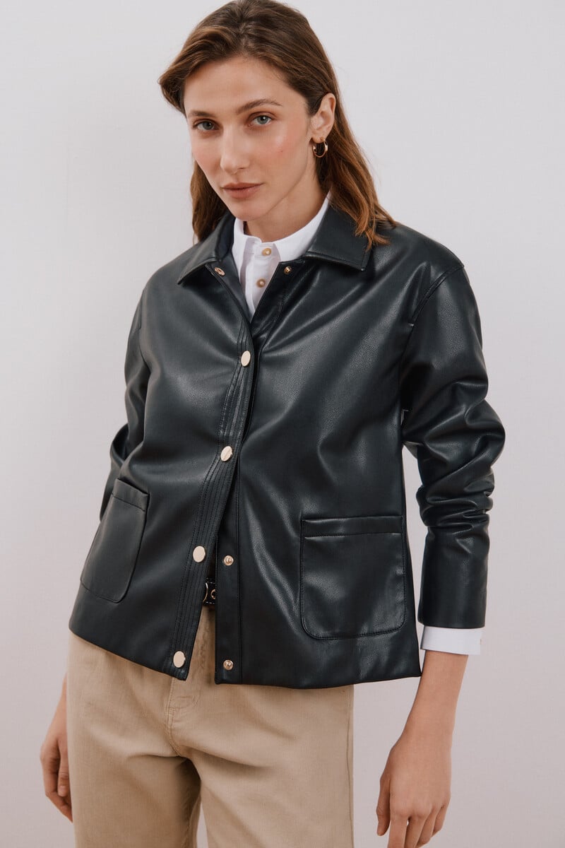 pedro del hierro Chaqueta efecto piel Devoluciones gratuitas
