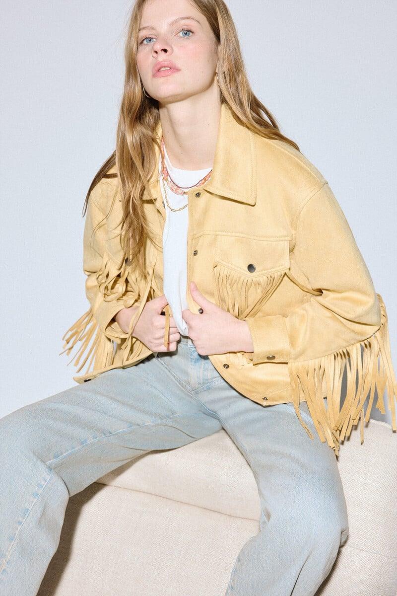 pedro del hierro Cazadora flecos bolsillos Outlet
