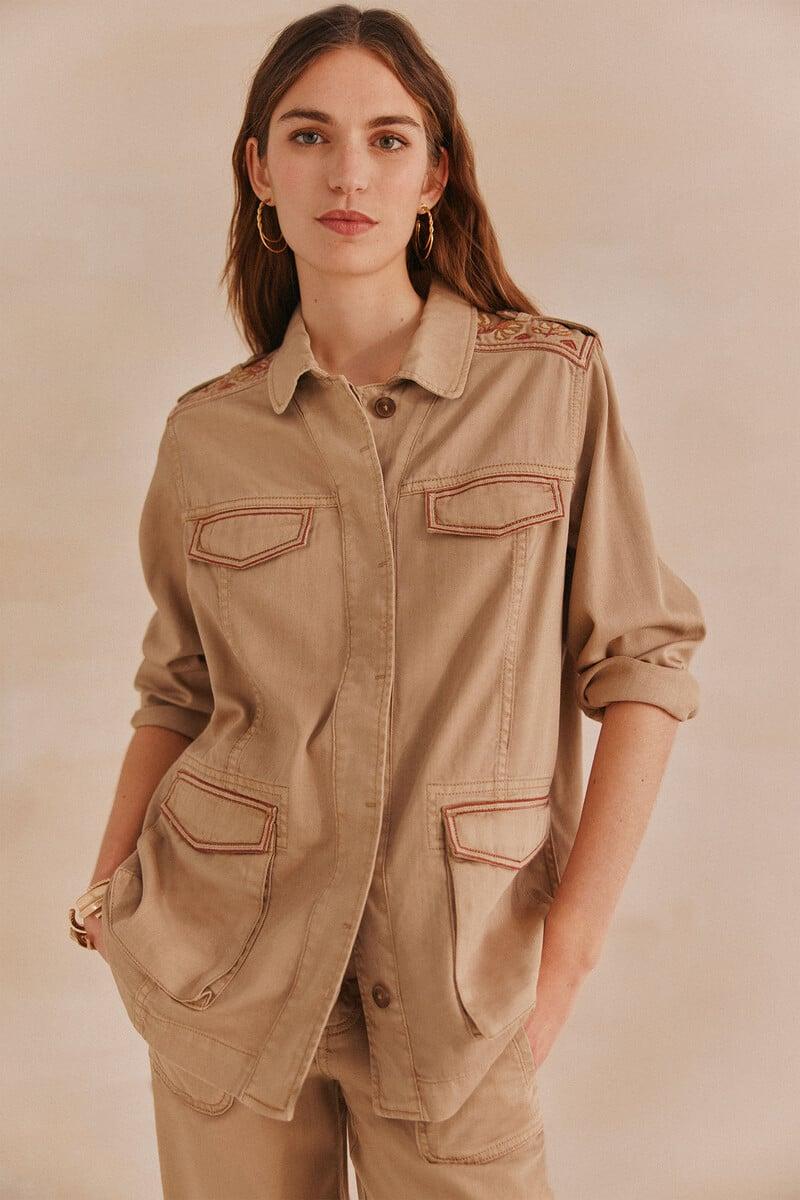 pedro del hierro Ediana. Chaqueta bordada Venta caliente