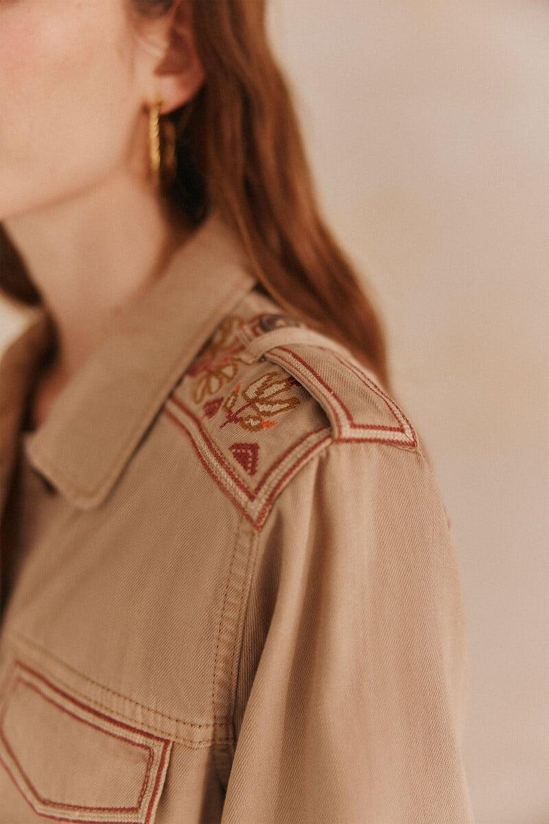 pedro del hierro Ediana. Chaqueta bordada Venta caliente