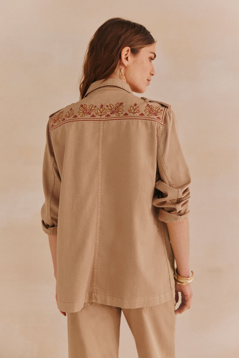 pedro del hierro Ediana. Chaqueta bordada Venta caliente