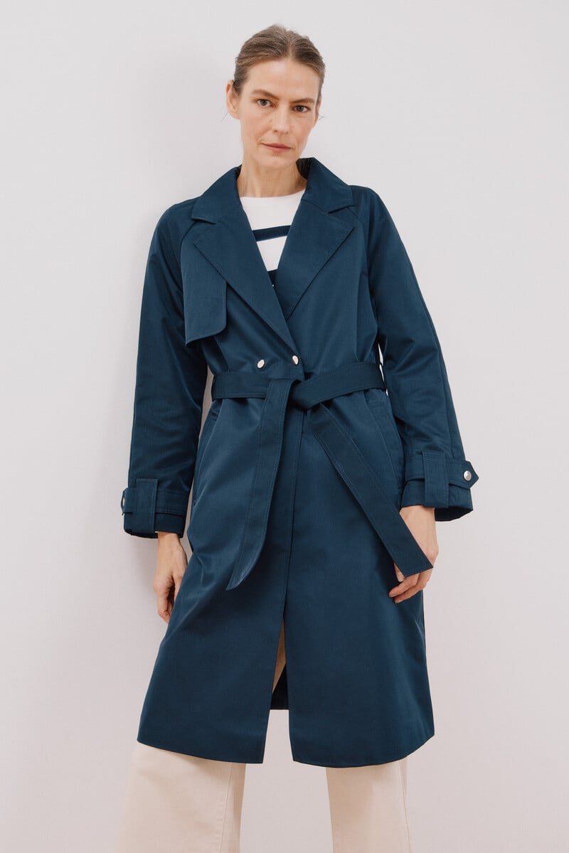 pedro del hierro Gabardina larga waterrrepelent Descuentos del mes