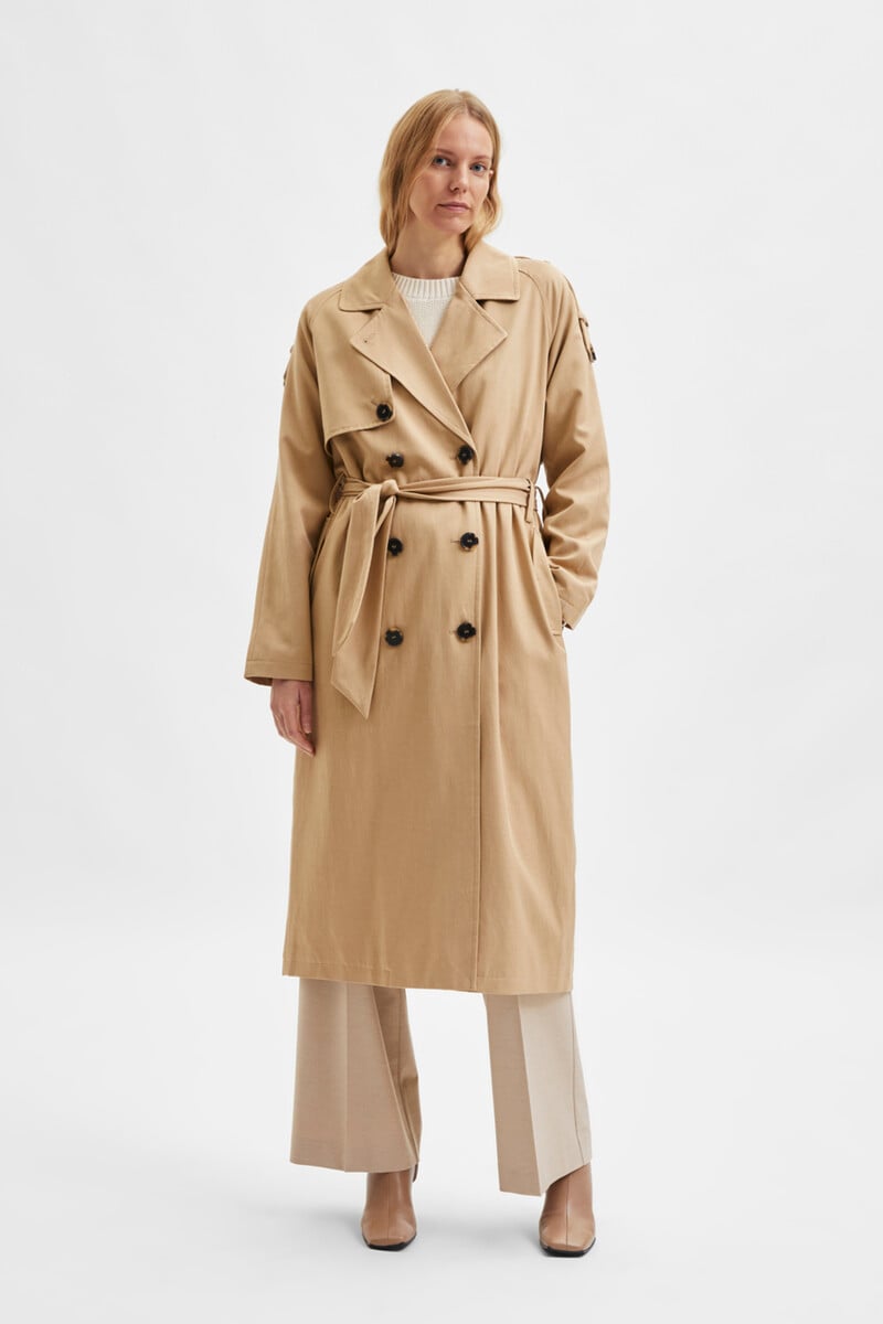 pedro del hierro Gabardina clásica larga elaborada con LYOCELL TENCEL Oferta exclusiva