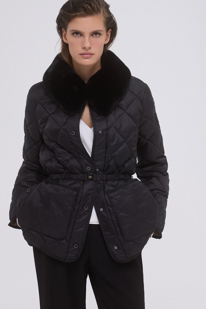 pedro del hierro Chaqueta acolchada cinturón En oferta