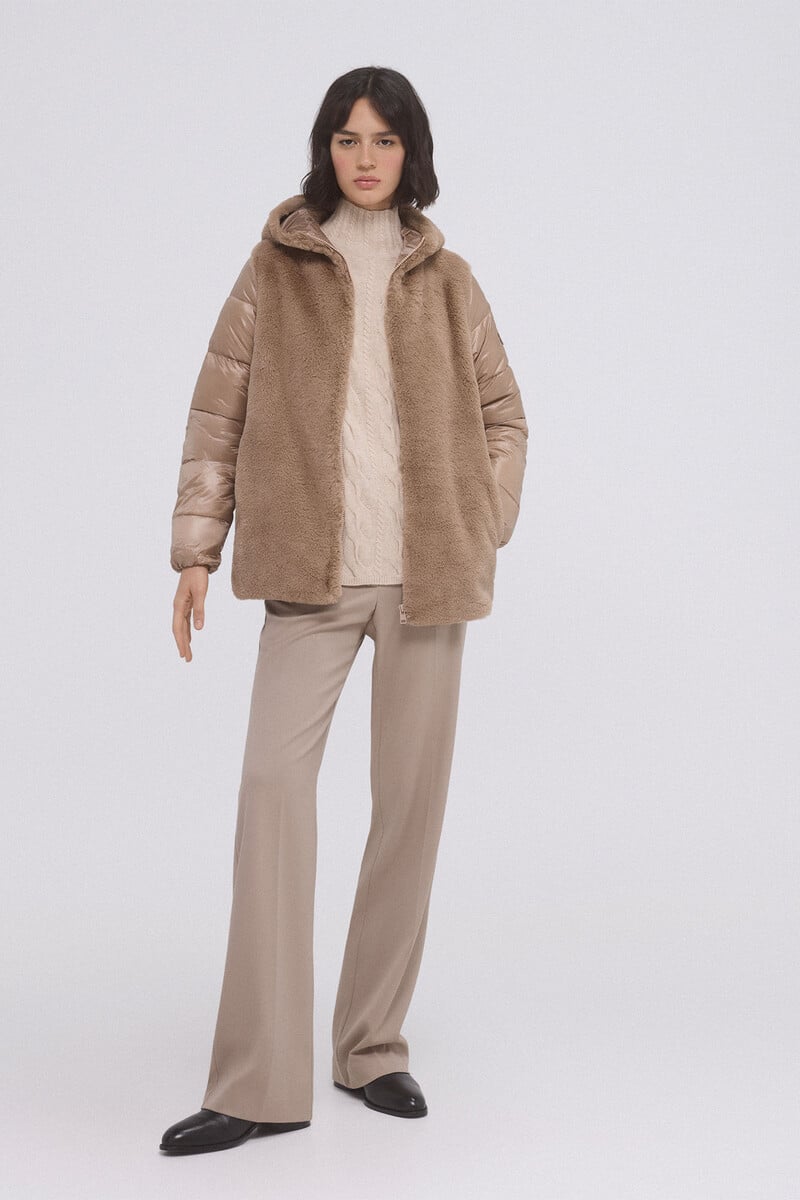 pedro del hierro Parka combinada pelo Gran oferta
