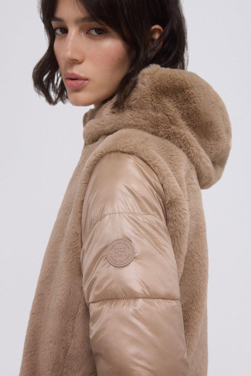 pedro del hierro Parka combinada pelo Gran oferta