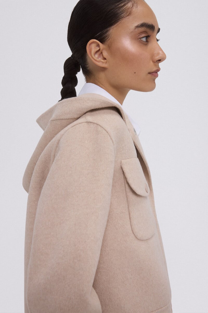 pedro del hierro Chaqueta corta double face capucha Rebajas de fábrica