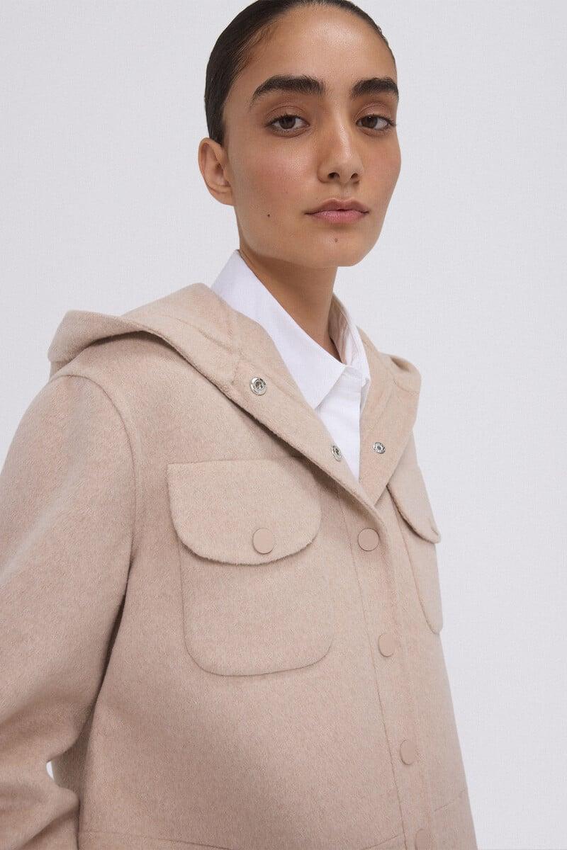 pedro del hierro Chaqueta corta double face capucha Rebajas de fábrica